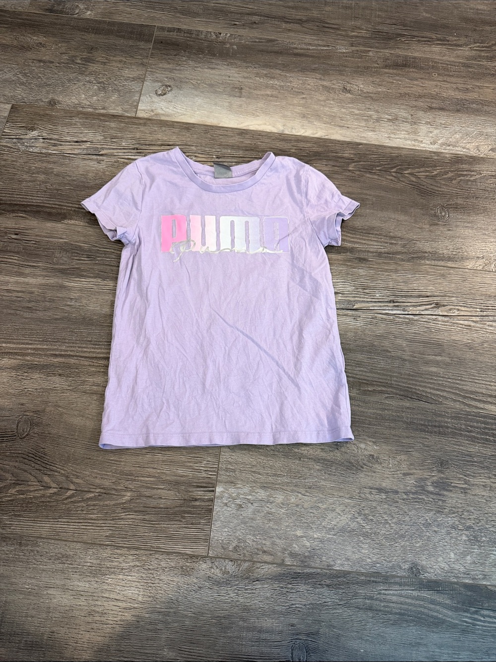 Puma Lavender Short Sleeve Logo Tee - Pink & White Accents
